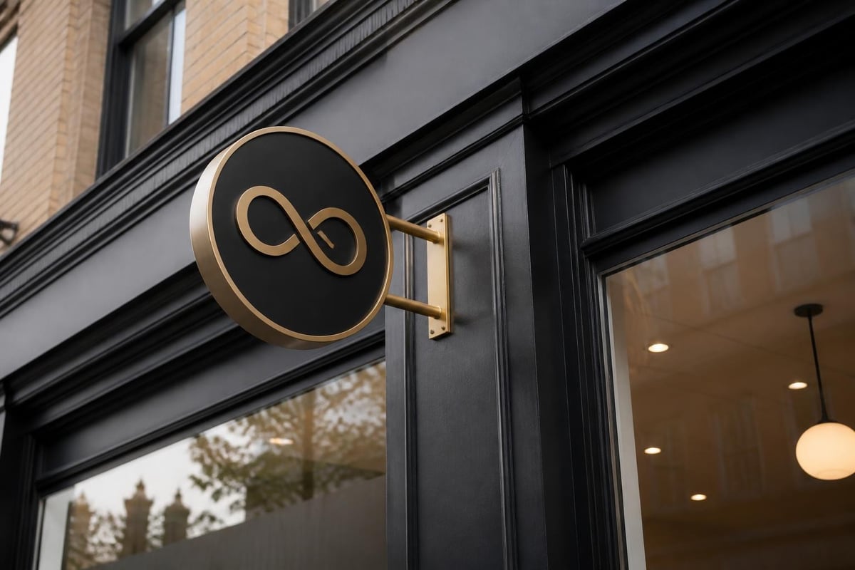 Custom shop sign design elements