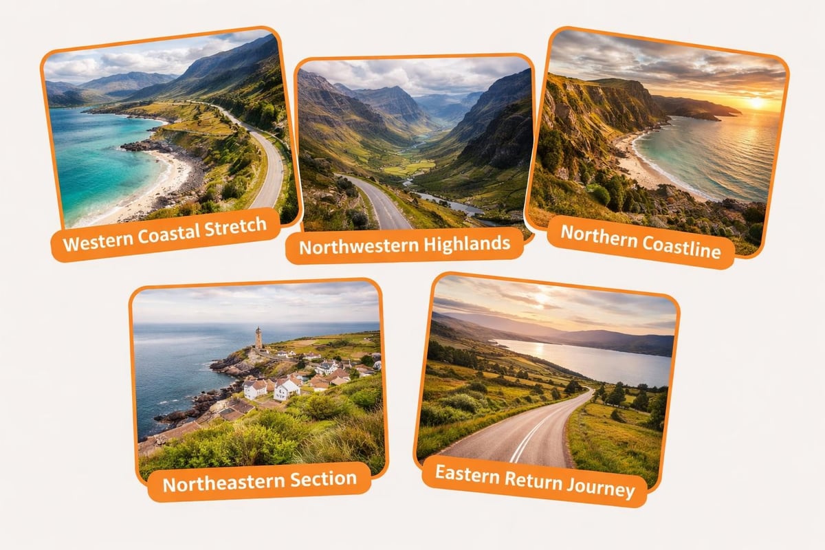 NC500 route map sections