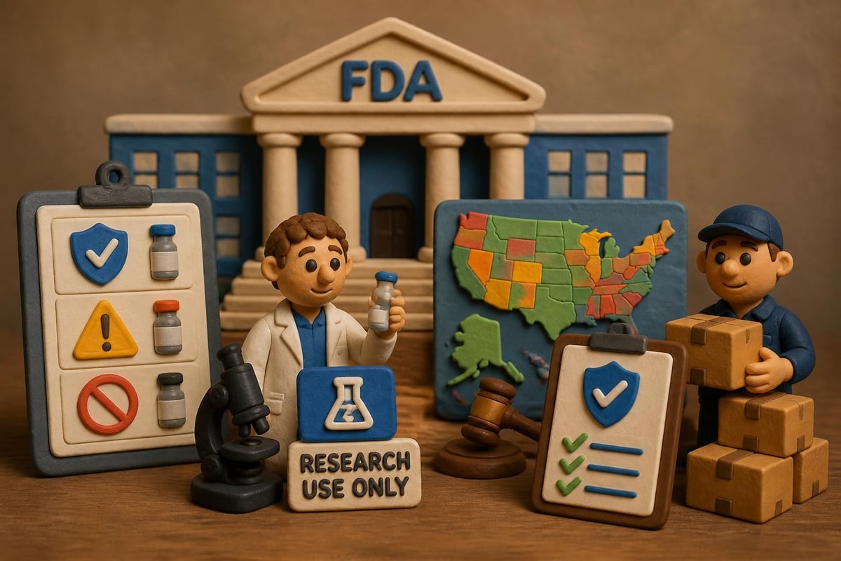 Regulatory compliance framework for research peptides