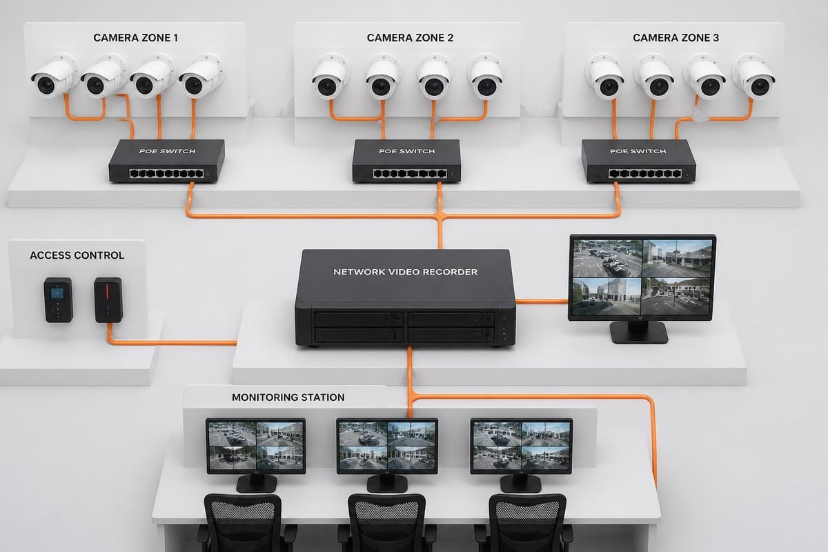 IP camera network architecture diagram