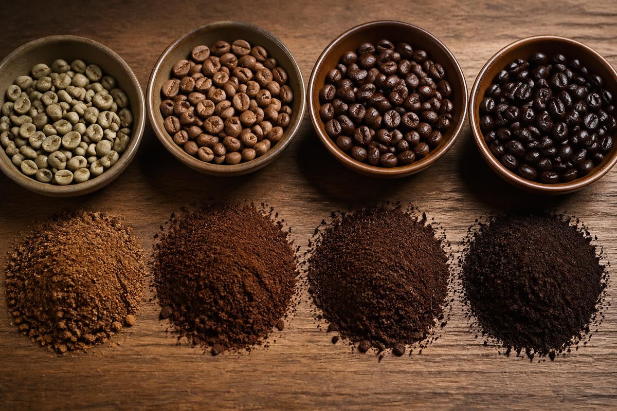 Coffee roasting stages