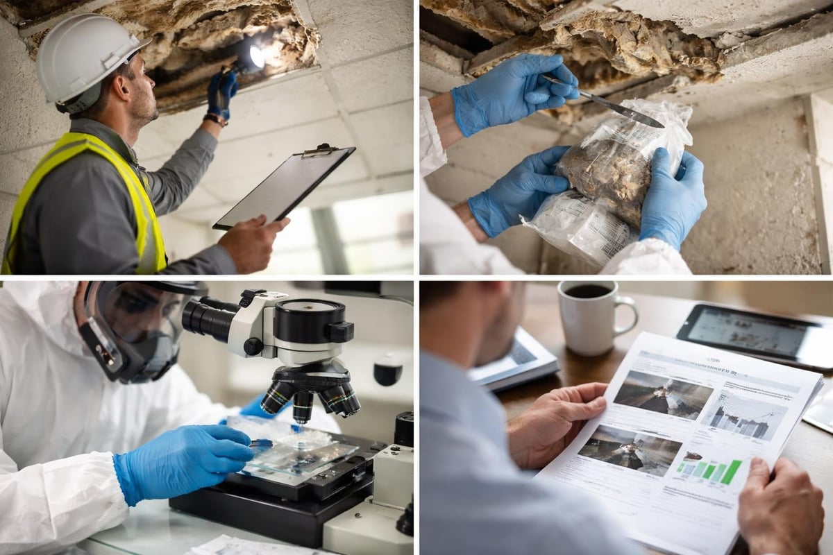 Amosite testing process