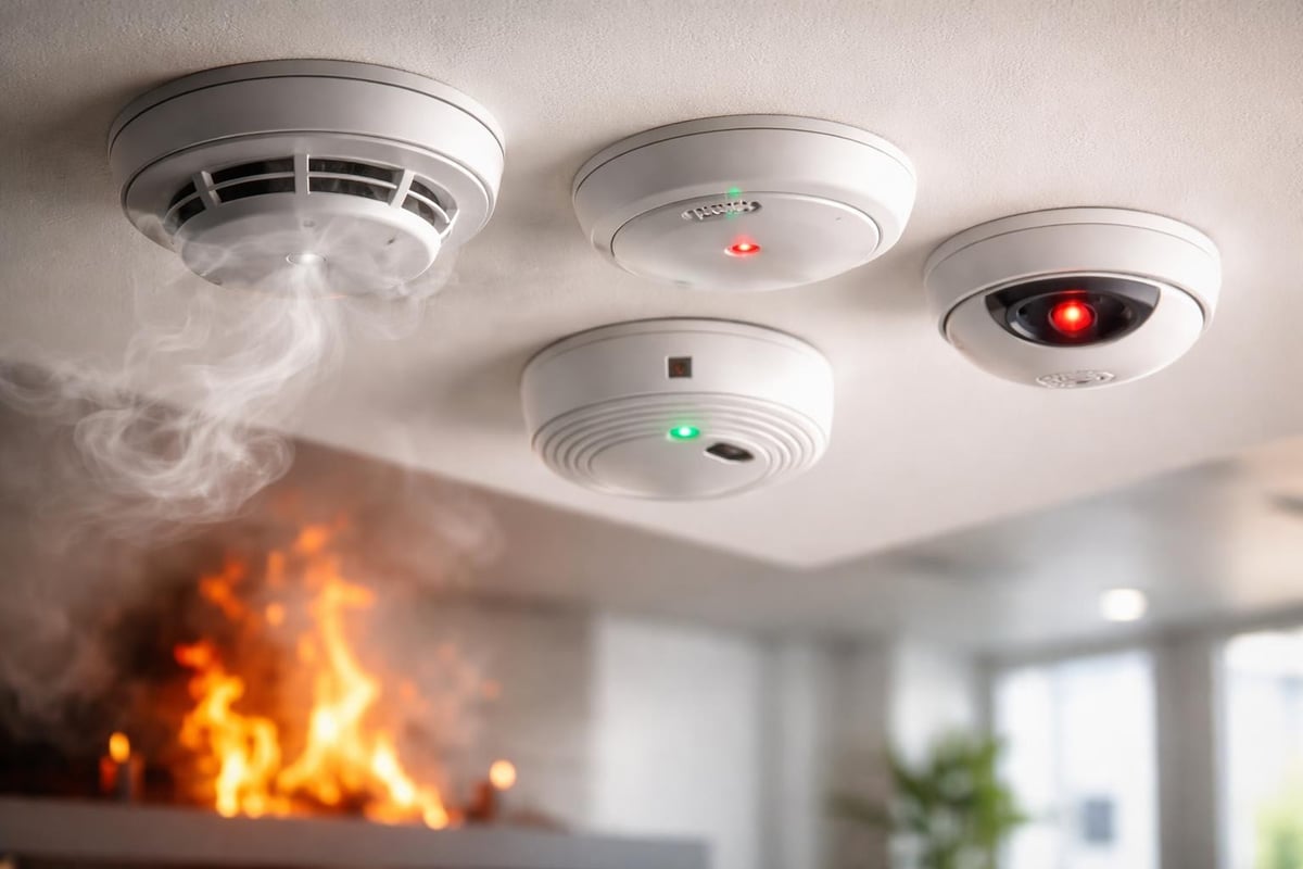 Fire detection alarm sensor types