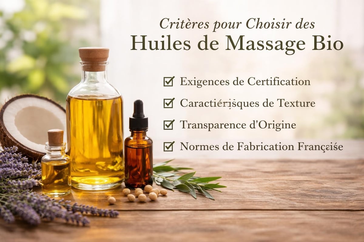 Critères de sélection huile massage bio