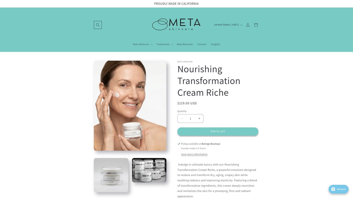 Top 9 Moisturizers for Aging Skin to Try in 2026 - Meta Skin Studio Nourishing Transformation Cream Riche