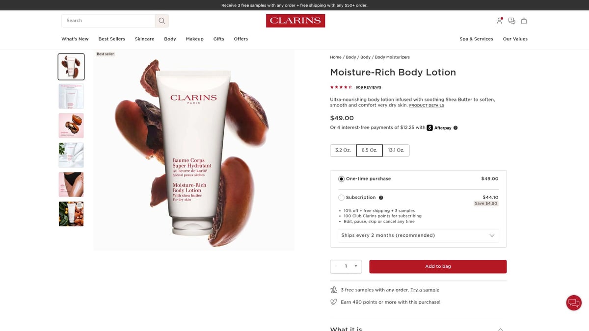 Top 9 Care Products to Try in 2026 for Every Routine - Moisture-Rich Body Lotion by Clarins