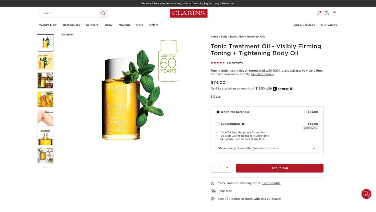Top 9 Care Products to Try in 2026 for Every Routine - Tonic Treatment Oil - Firming Body Oil for Stretch Marks by Clarins