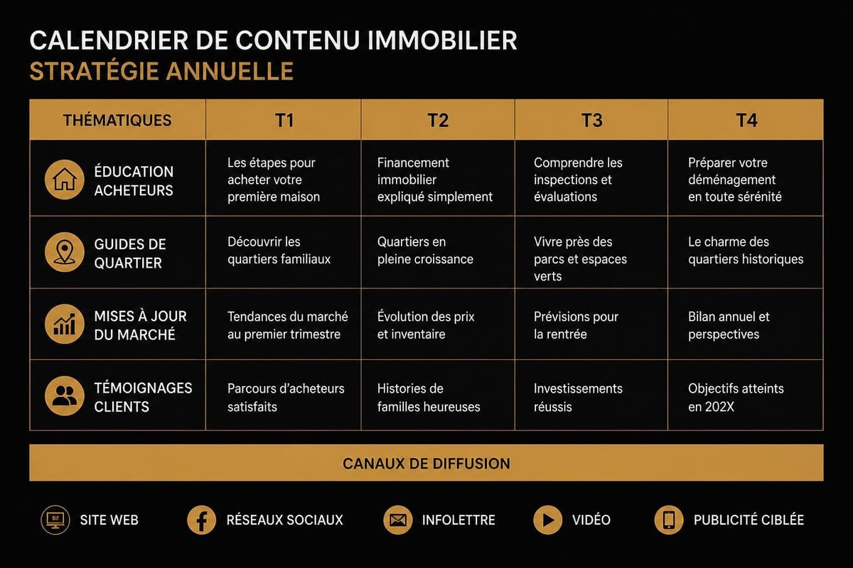 Content calendar example