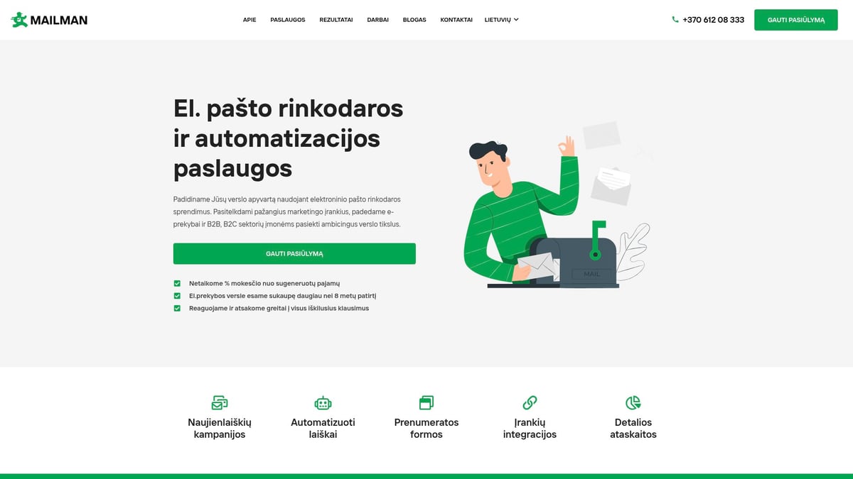 El Pašto Marketingas: Išsamus Gidas 2026 Metams - Mailman: pažangios el. pašto marketingo ir automatizacijos paslaugos
