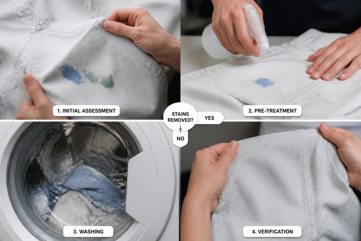 Paint stain treatment process