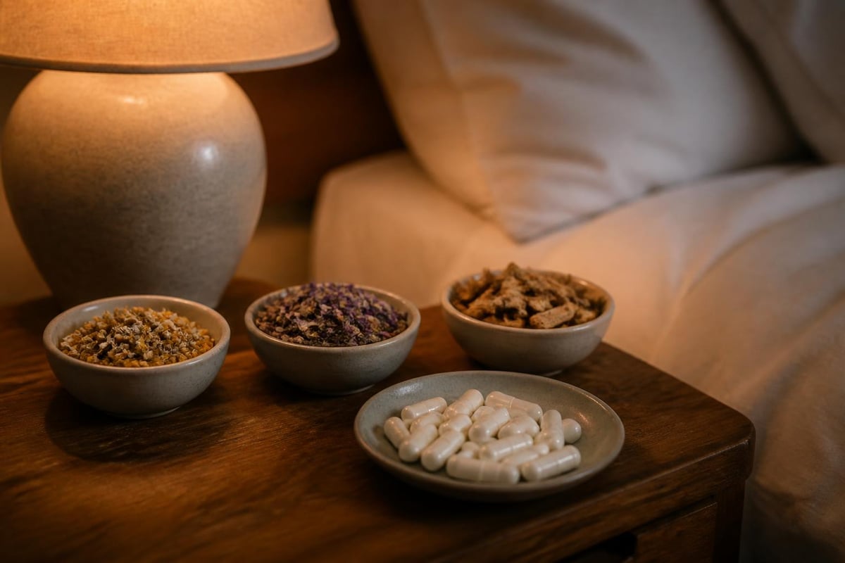 Sleep support supplement combinations