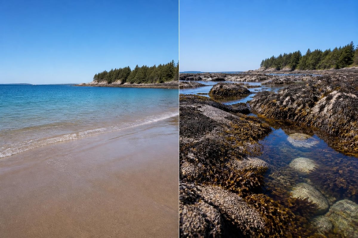 Tidal transformation of Maine beaches