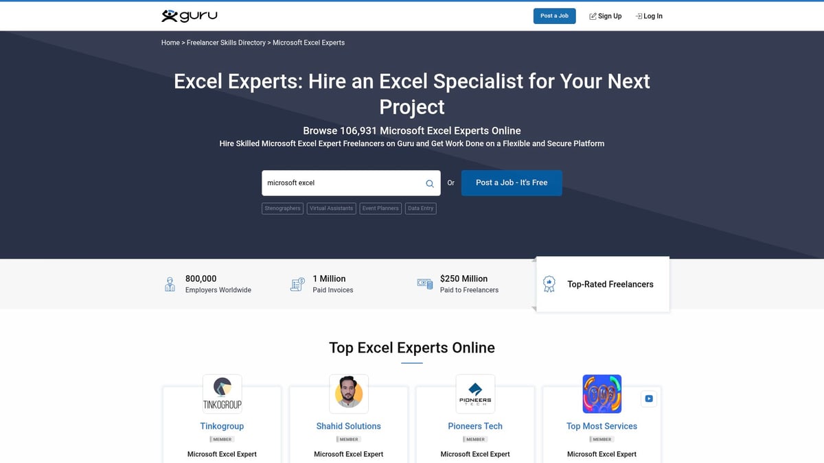 8 Smart Ways to Find the Right Excel Expert Hire in 2025 - Guru