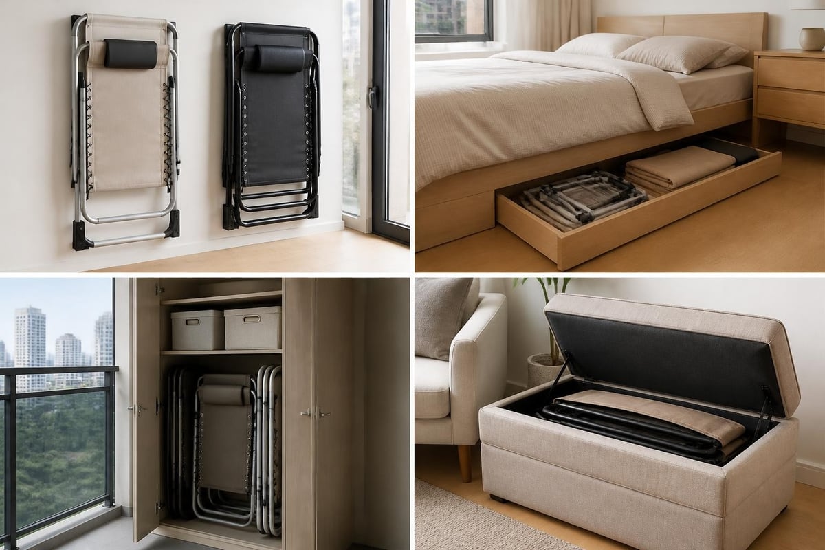 Space-saving chair storage