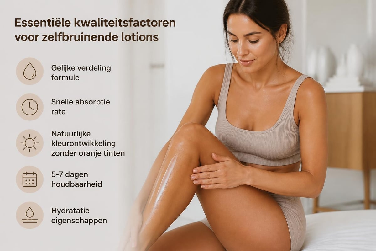 Kwaliteitscriteria voor zelfbruiner lotions