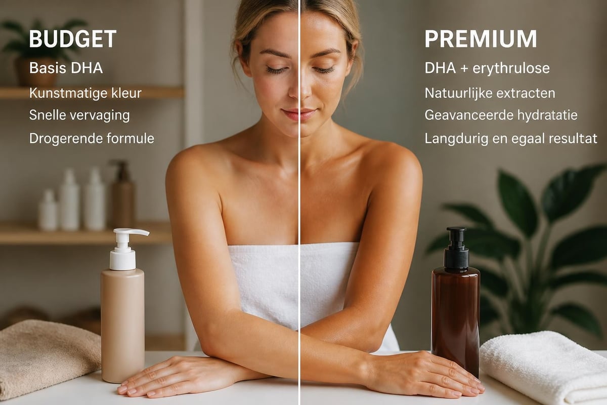 Vergelijking kwaliteitsniveaus zelfbruiner lotions