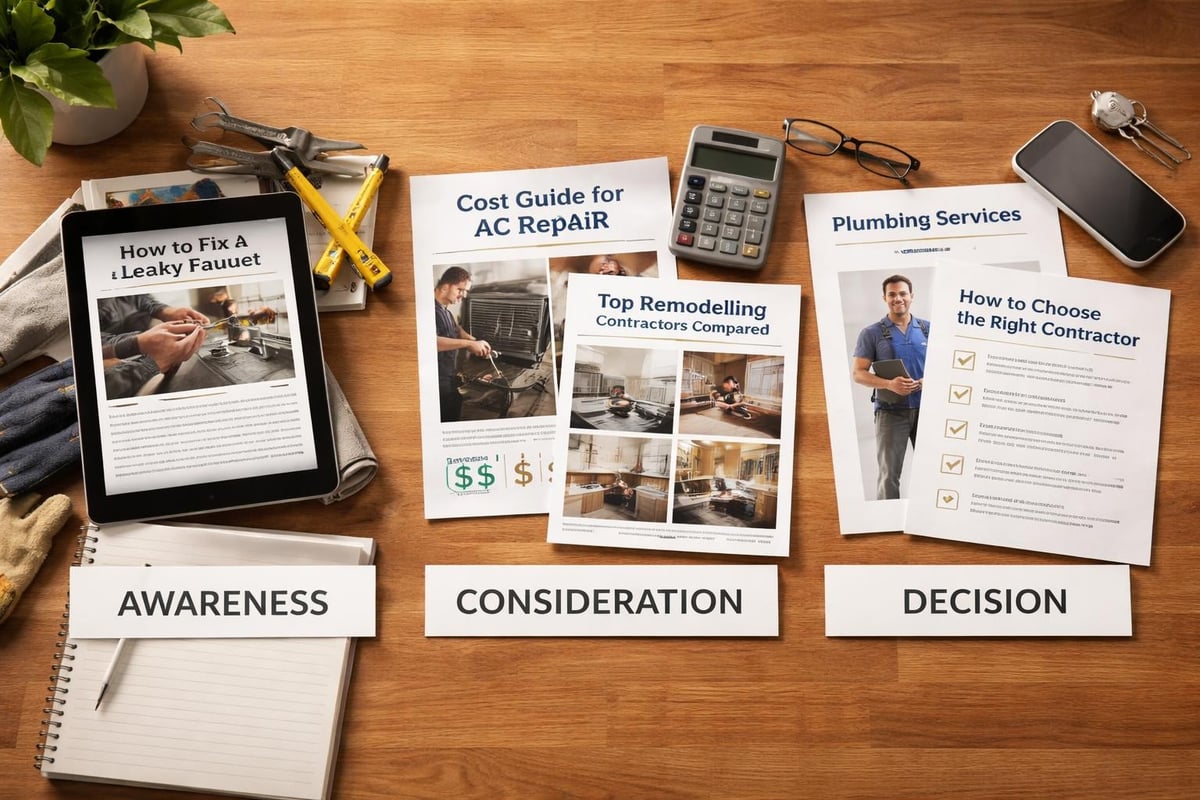 Content funnel stages