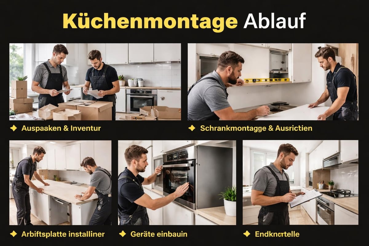 Küchenmontage Arbeitsschritte