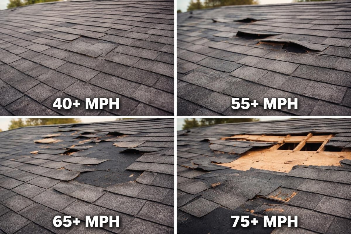 Wind speed damage correlation