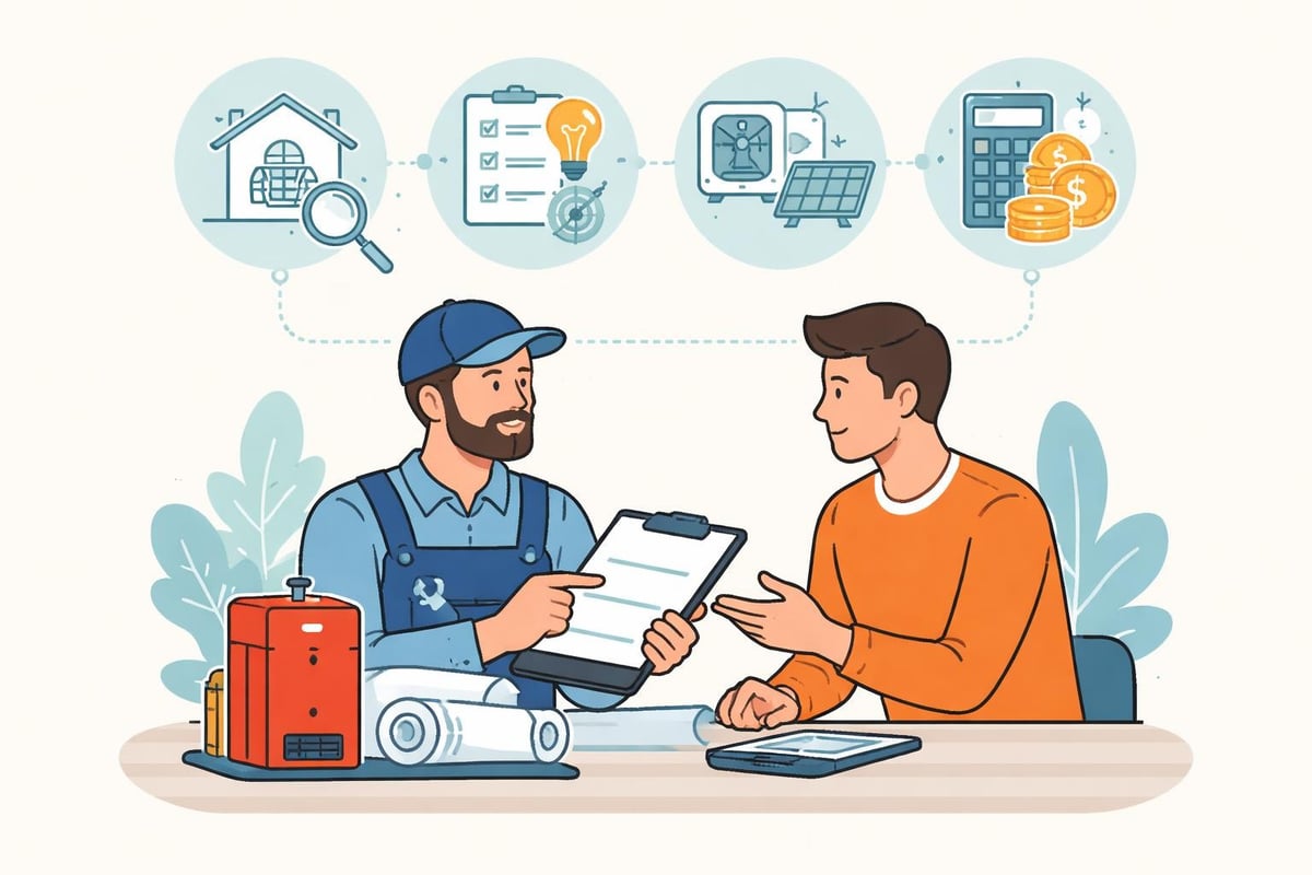 Beratungsgespräch mit Heizungsfachmann – Scholz Bergmann Sanitärtechnik Hamburg