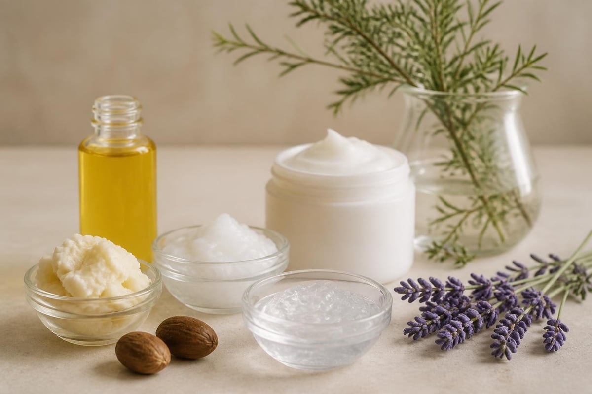 Plant-based moisturiser ingredients