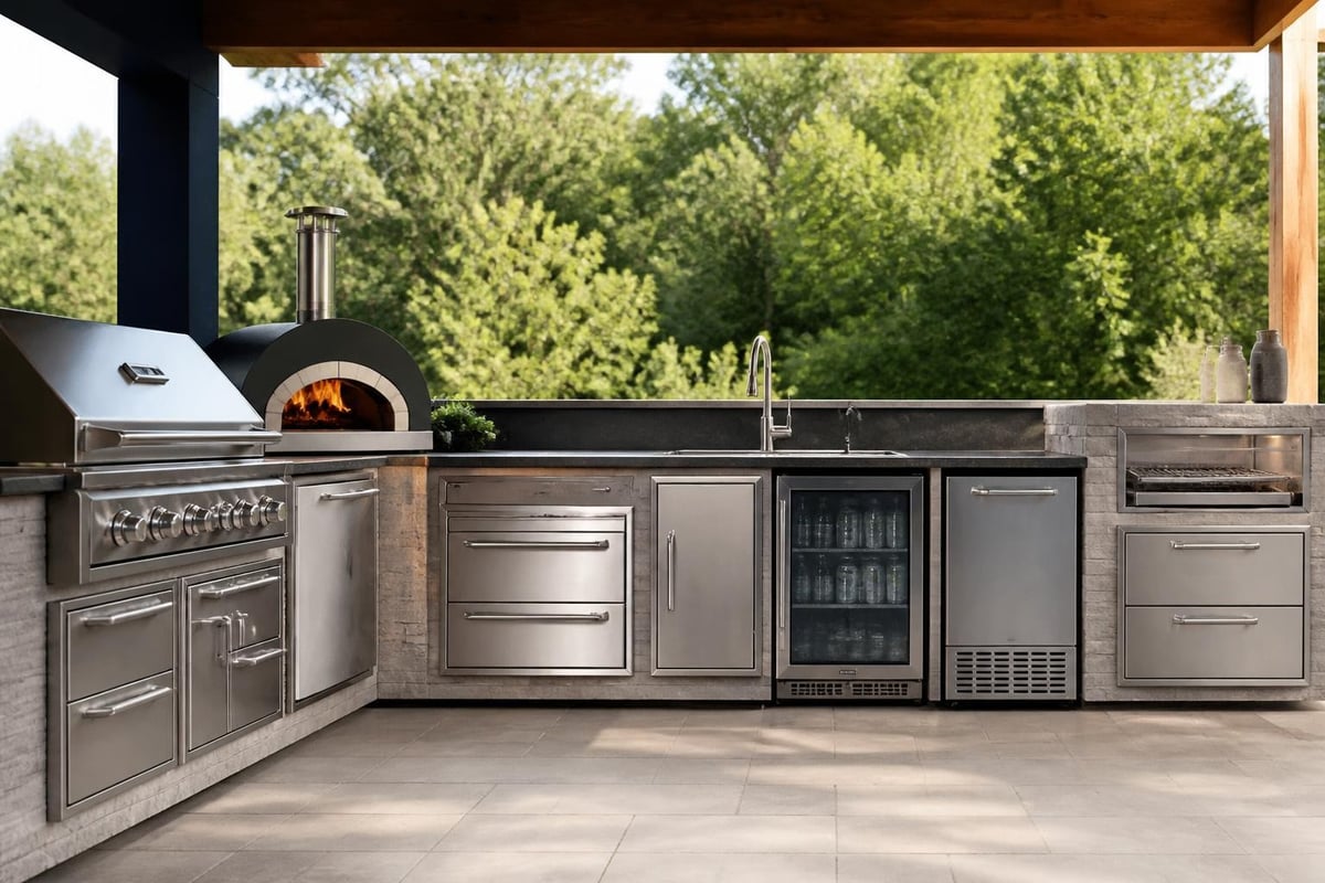Outdoor kitchen appliance categories