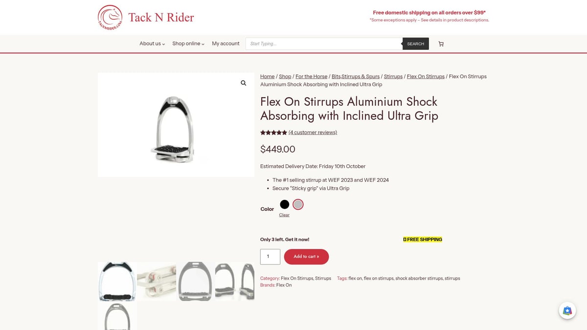 7 Best Stirrups for Riders in 2025 - Flex On Stirrups Aluminium Shock Absorbing with Inclined Ultra Grip