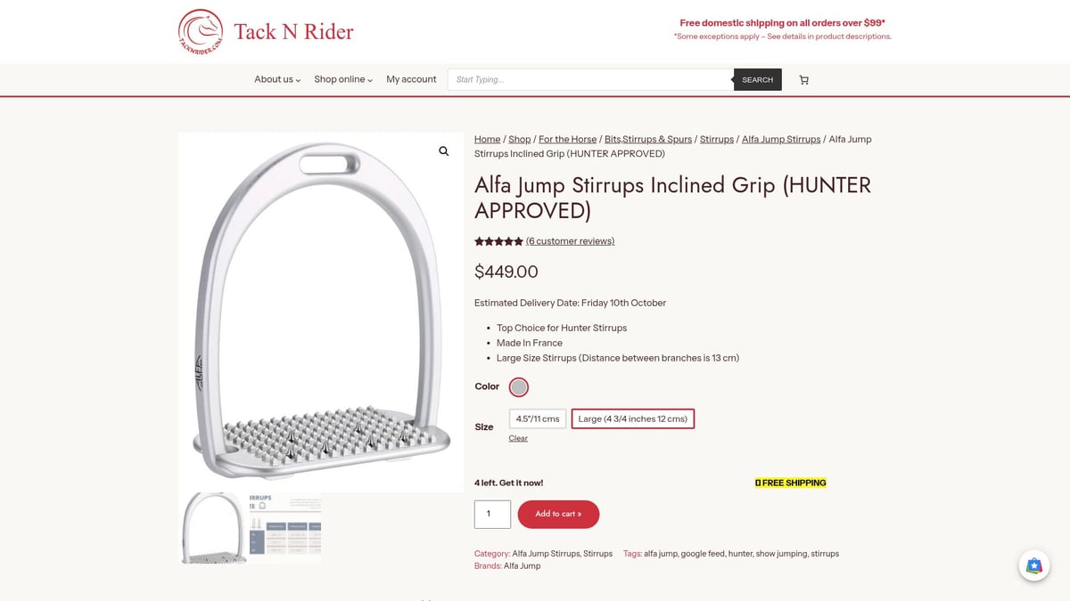 7 Best Stirrups for Riders in 2025 - Alfa Jump Stirrups Inclined Grip (HUNTER APPROVED)