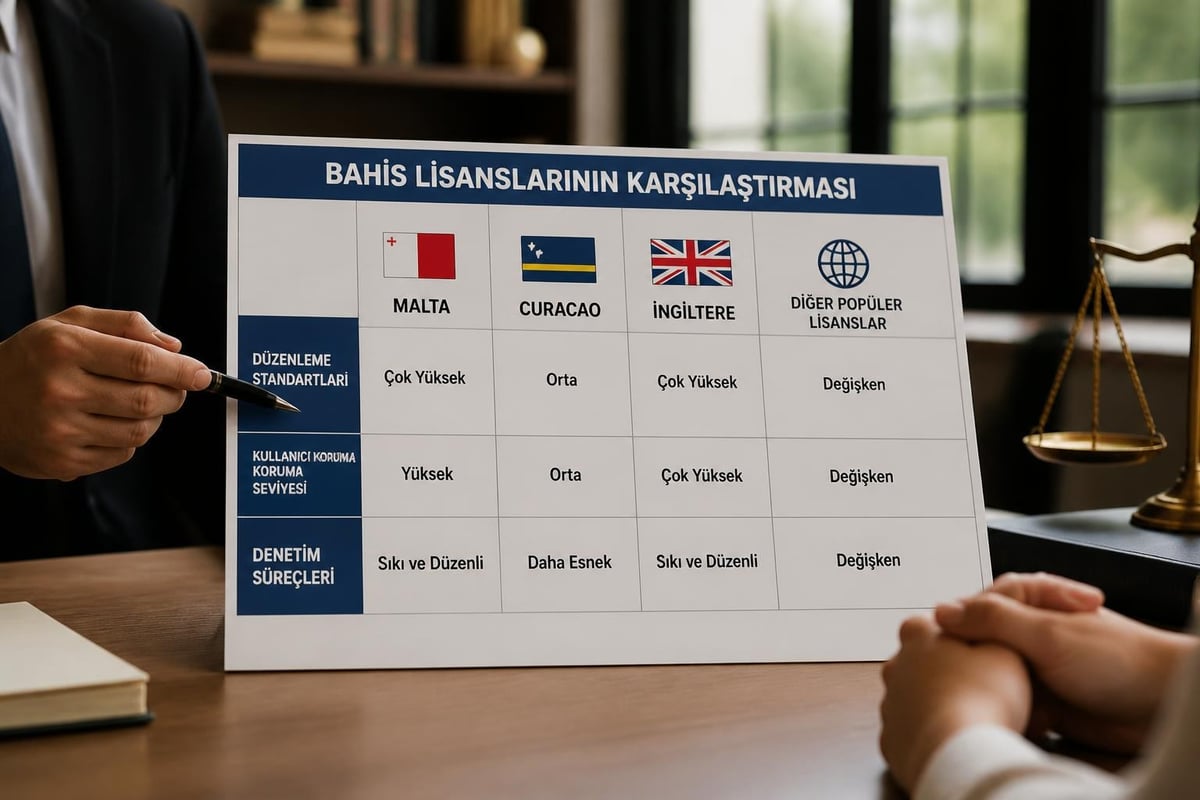 Bahis lisans türleri karşılaştırması
