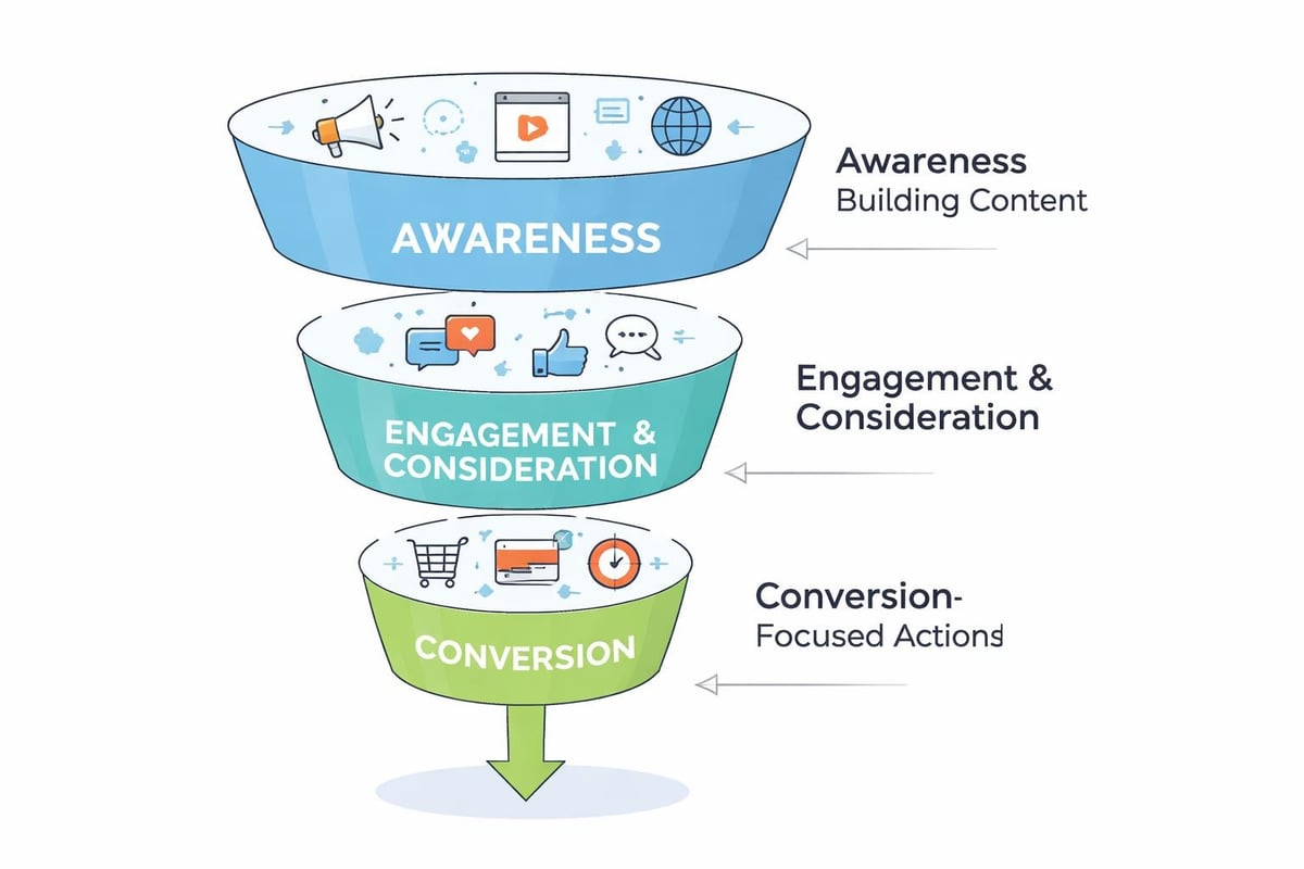Social media funnel stages