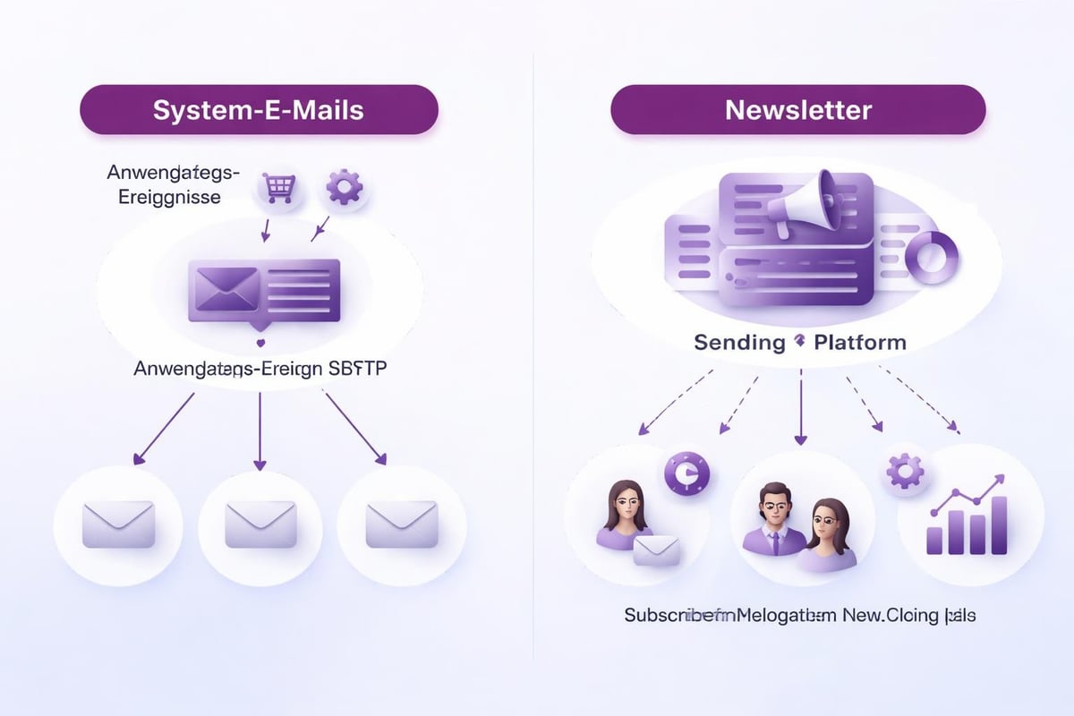 E-Mail-Infrastruktur Systemmails vs Newsletter