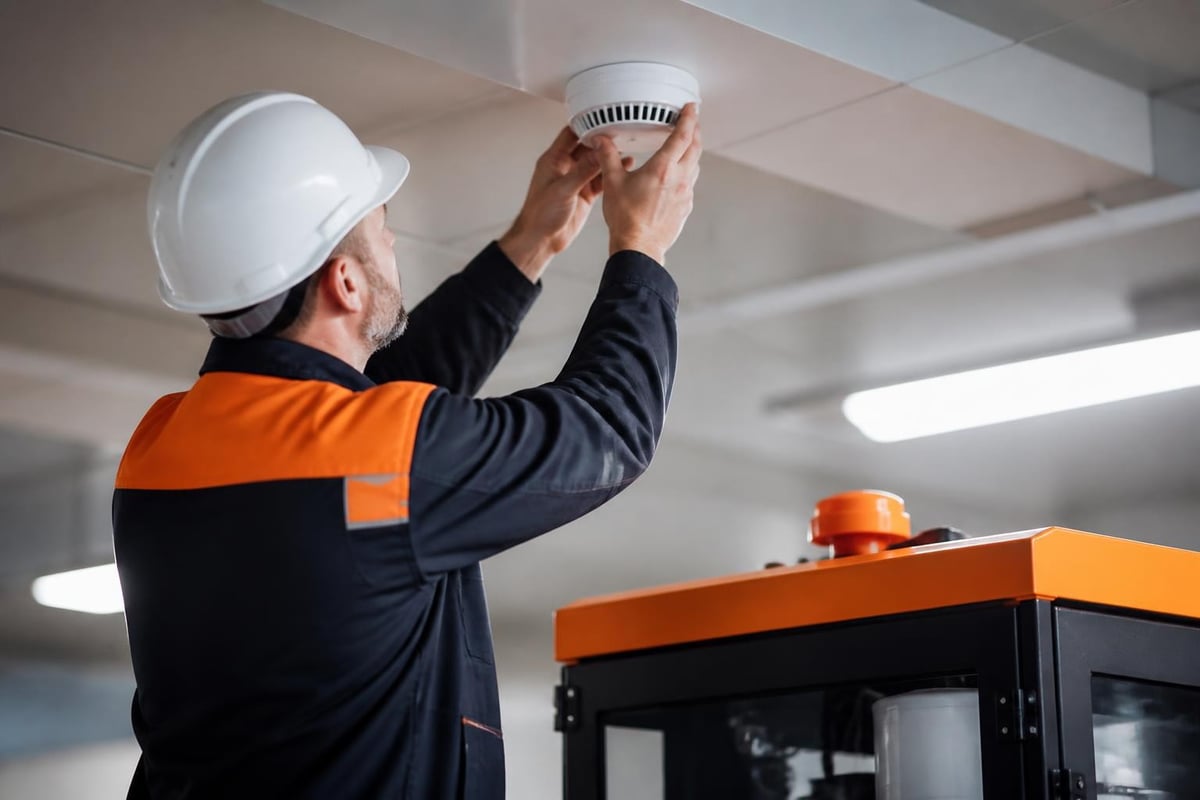 Smoke security system maintenance workflow