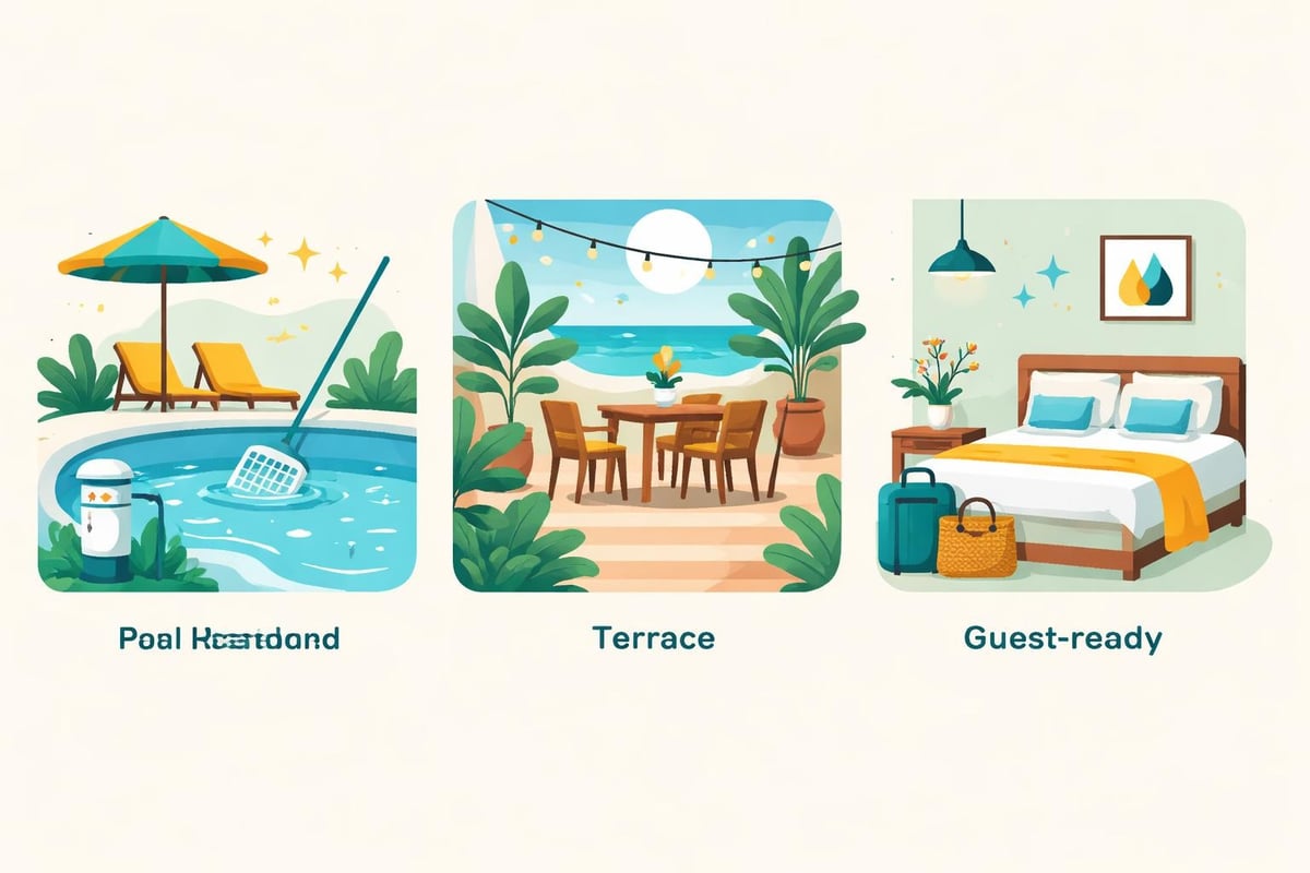 Luxury villa amenity checklist