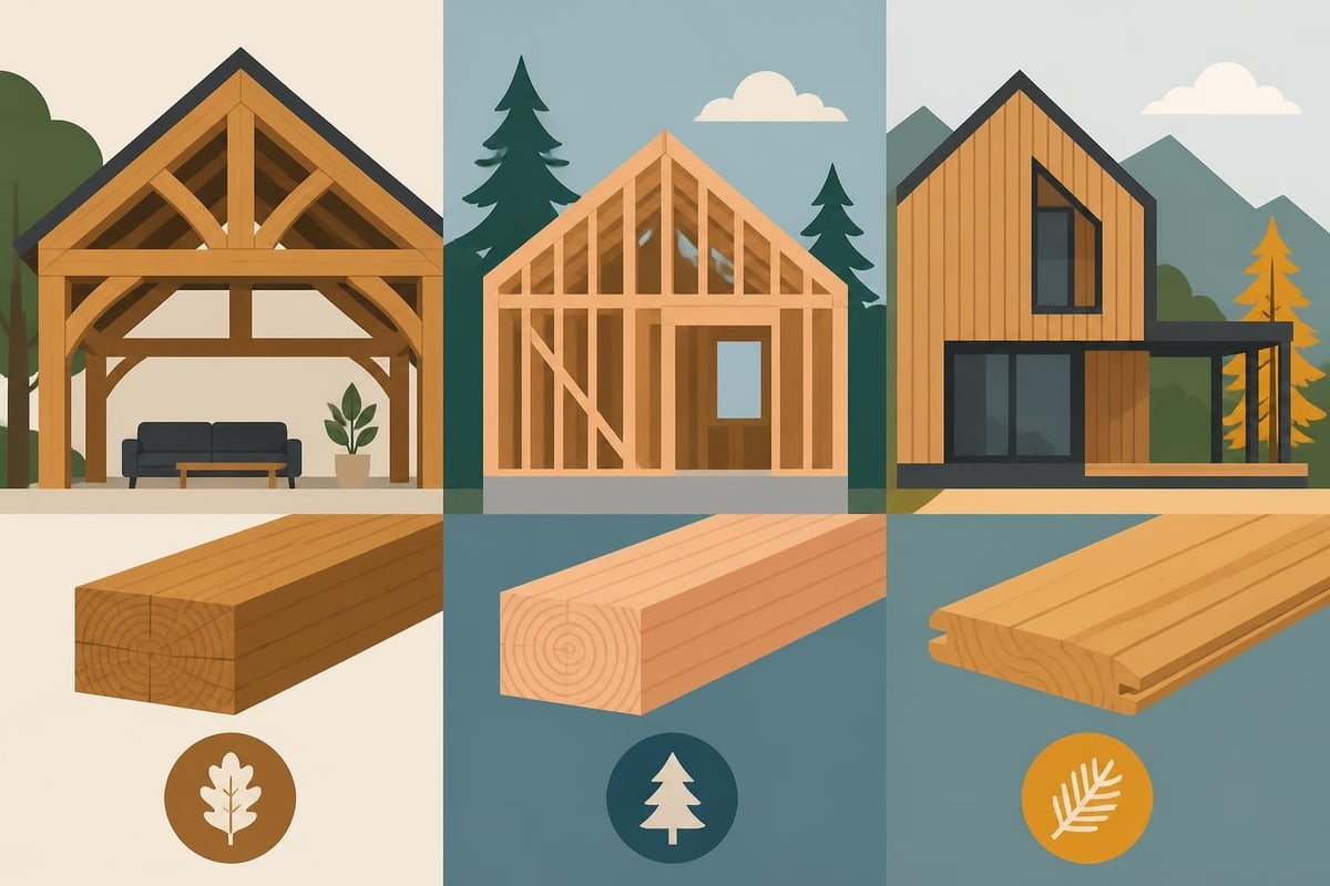 Timber species comparison for house construction