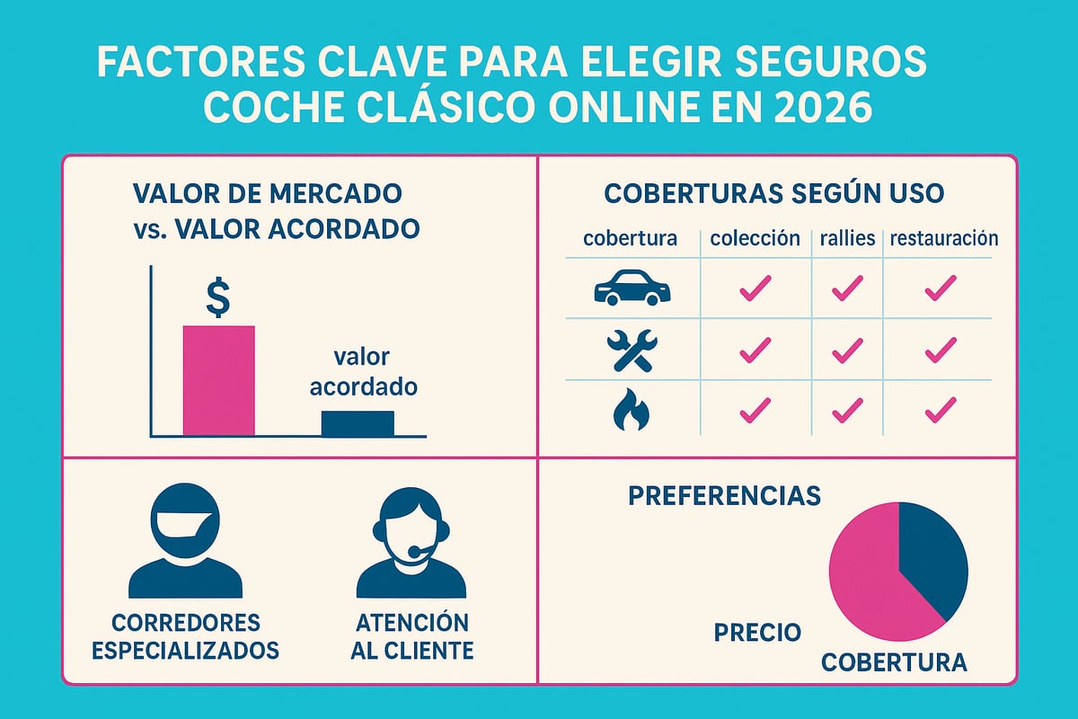 Factores Clave para Elegir el Mejor Seguro de Coche Clásico