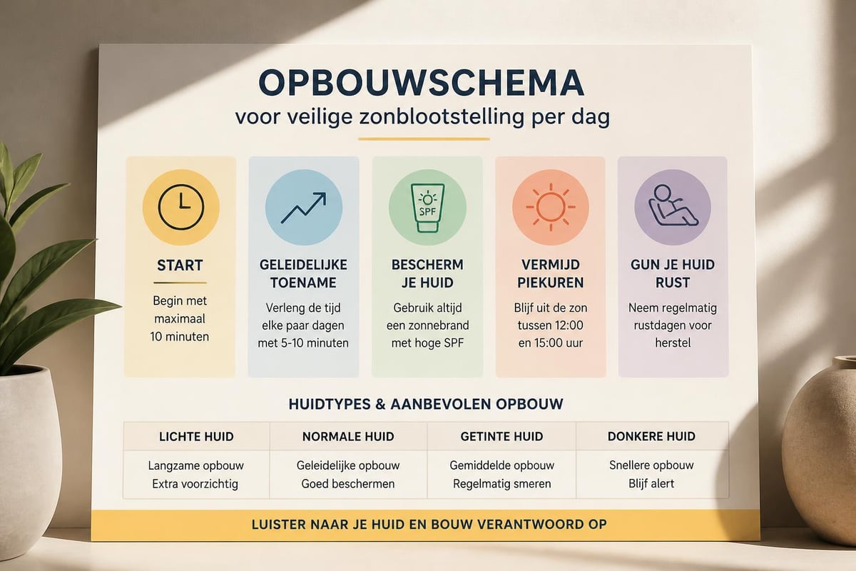 Veilig zonnen tijdschema