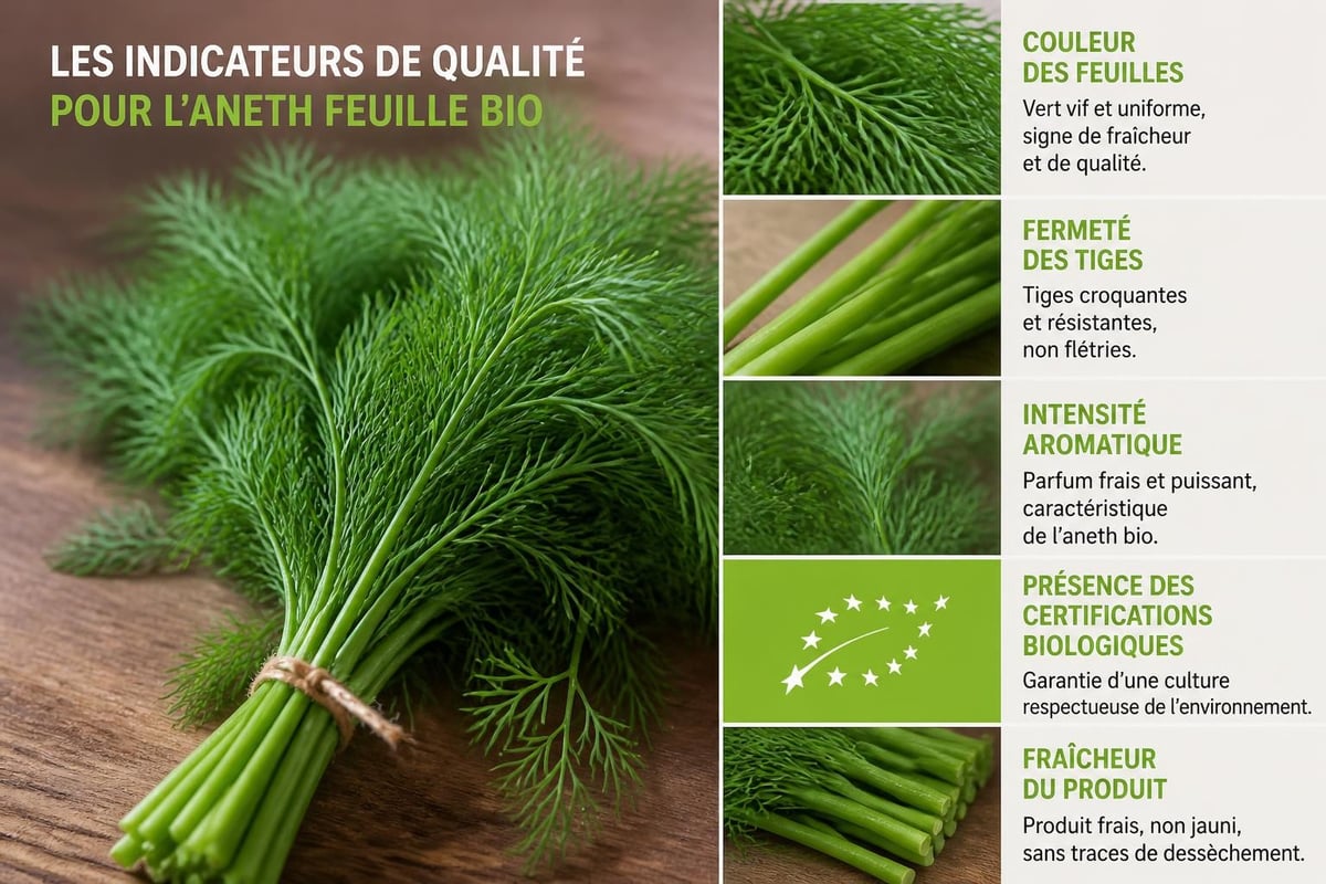 Critères qualité aneth bio
