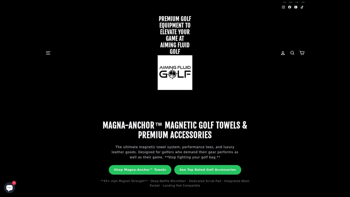 9 Essential Golf Towels for Ladies to Elevate Your Game in 2026 - Aiming Fluid Golf Magna-Anchor™ Magnetic Towel