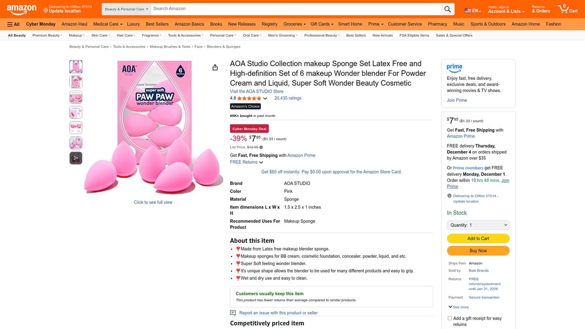 Top 7 Best Makeup Sponges for Flawless Application in 2026 - AOA Studio Makeup Sponge Set