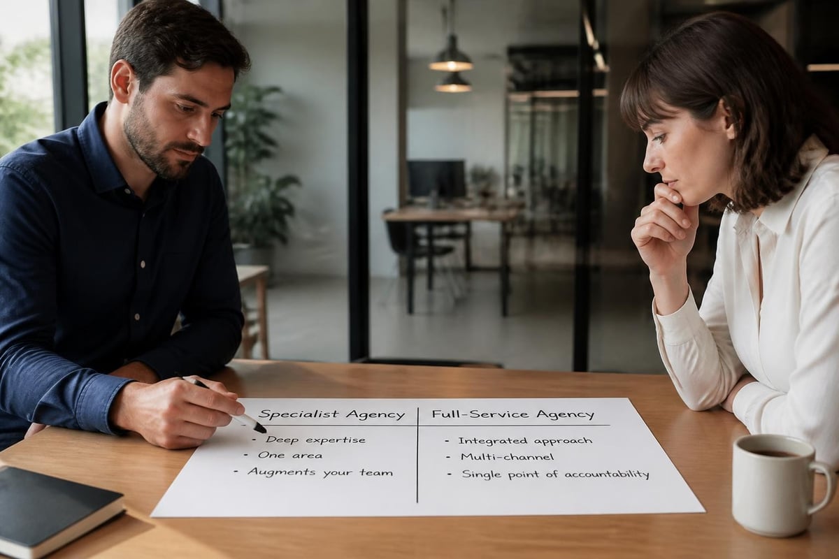 Specialist vs full-service agency comparison