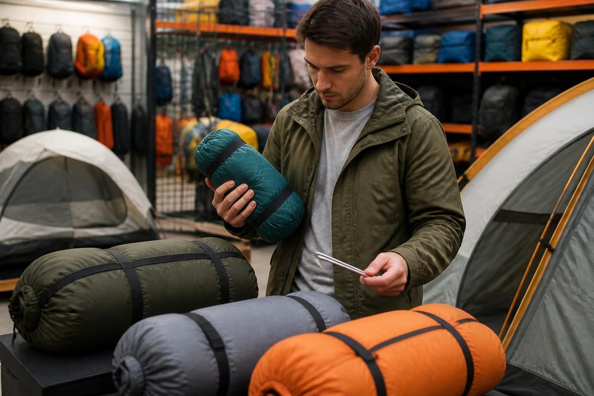 Comparing tent features in store