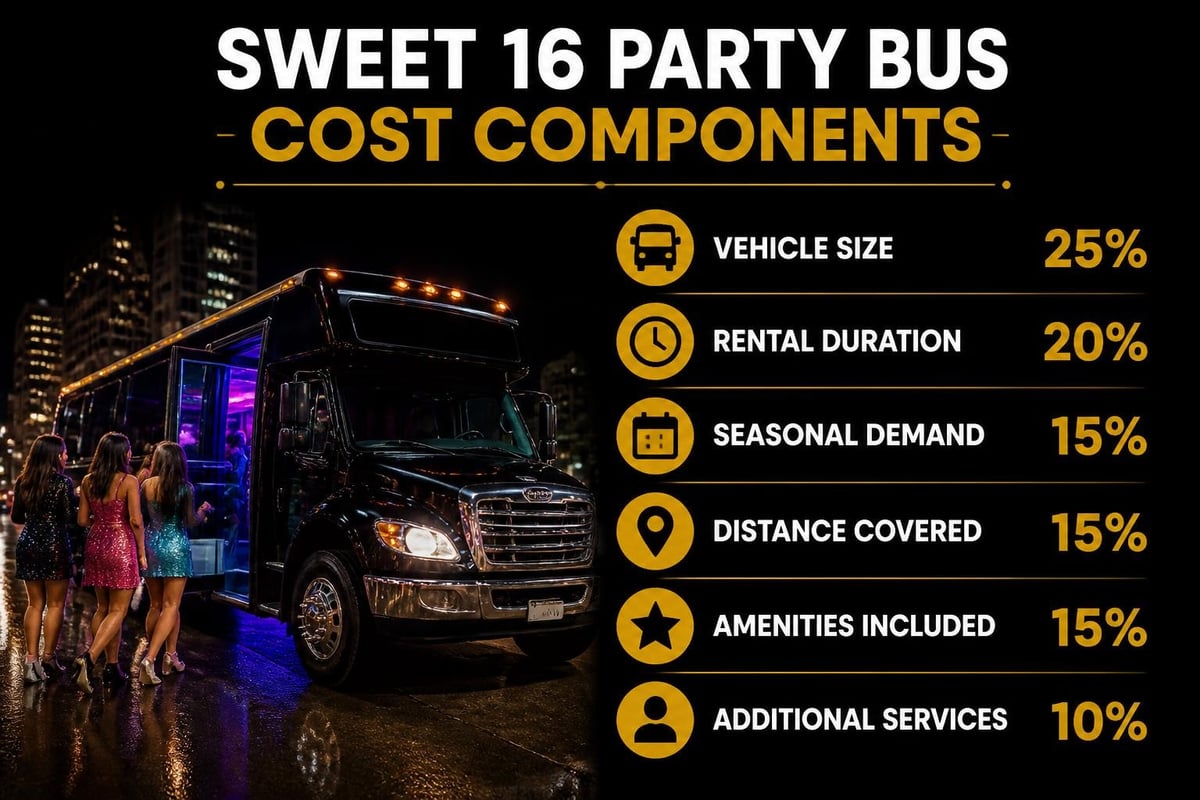 Party bus pricing factors breakdown