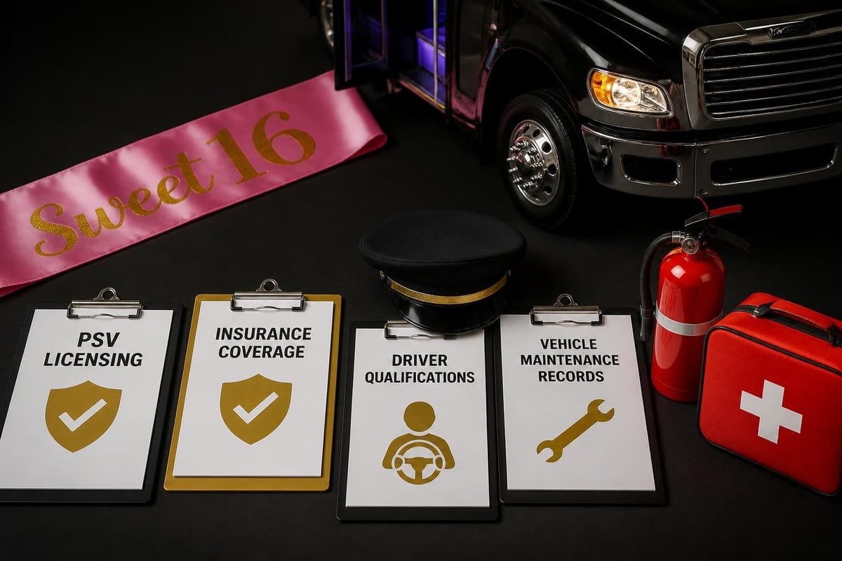 Party bus safety features checklist