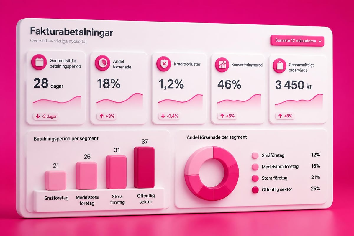 Betala med faktura med Shopify: Guide för 2026 4 Faktura KPI dashboard