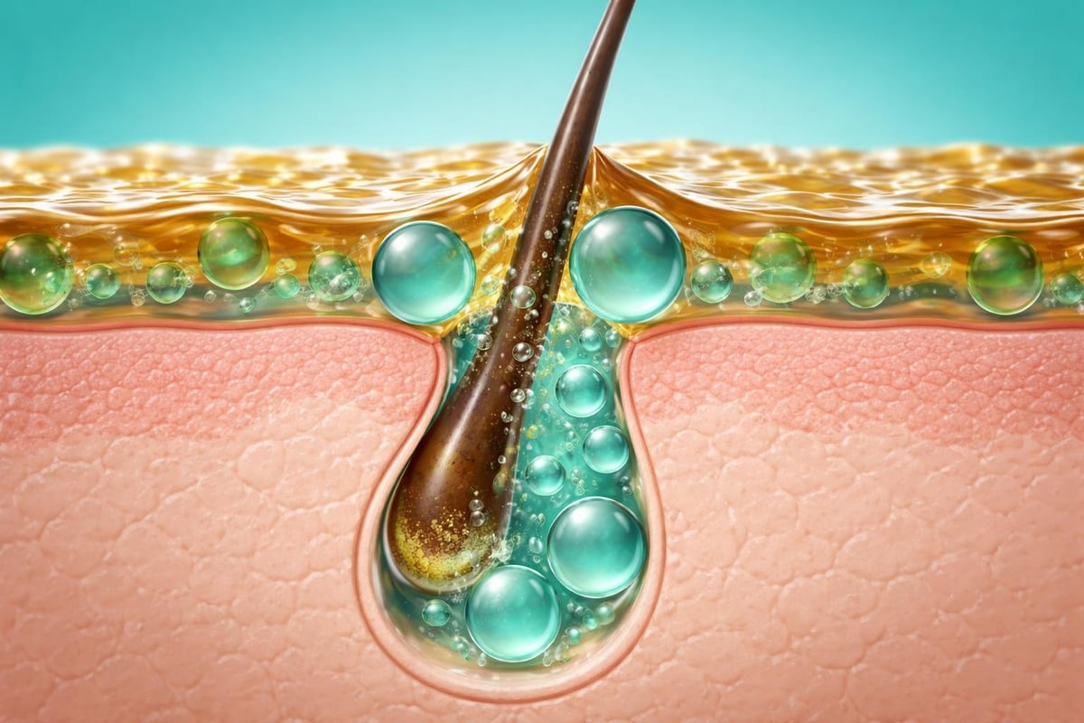 Salicylic acid pore penetration process