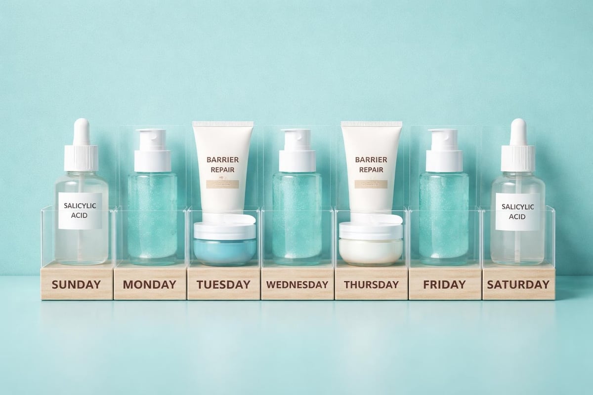 Weekly skincare schedule