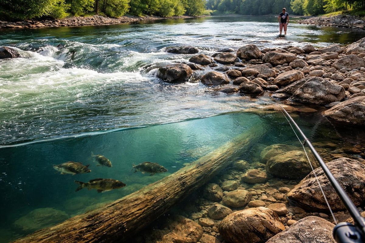 Water features and structure that concentrate fish