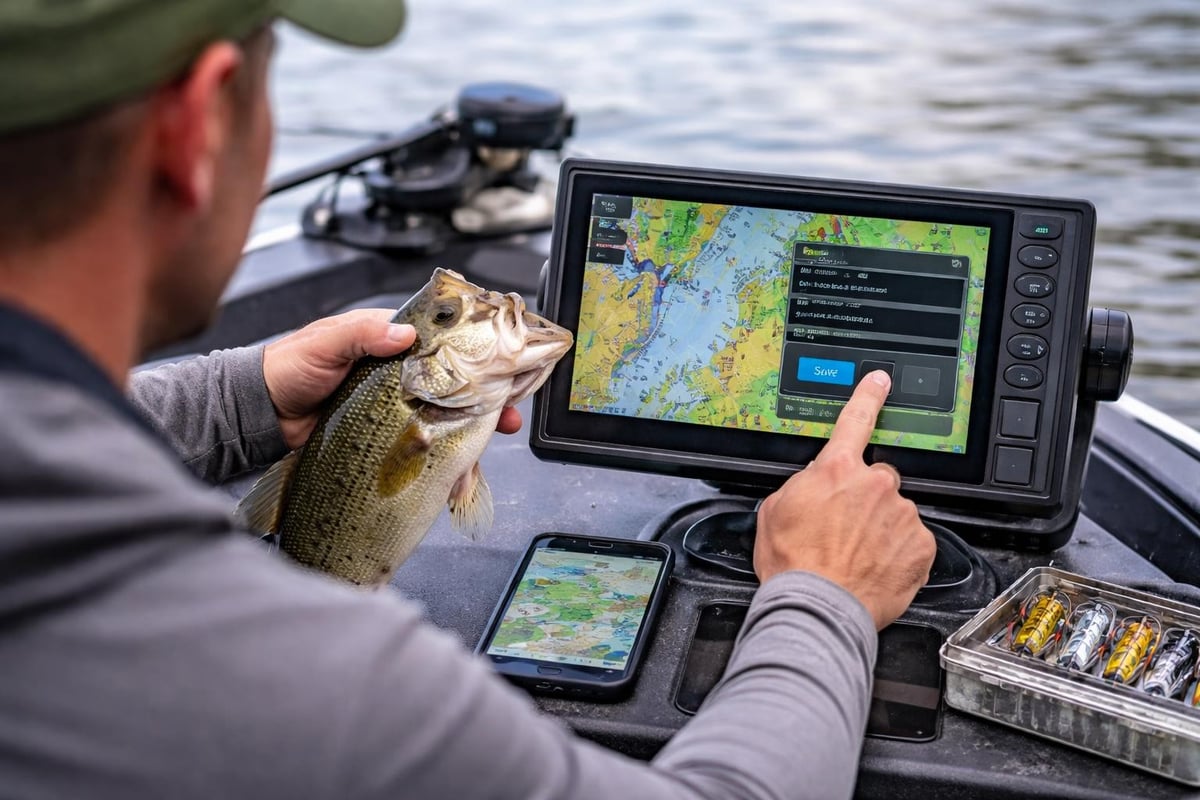 Using GPS and mapping to locate fishing spots