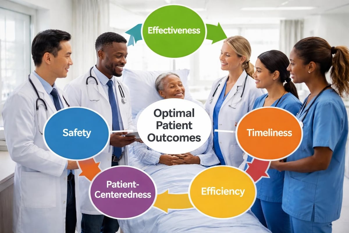 Six dimensions of quality healthcare framework