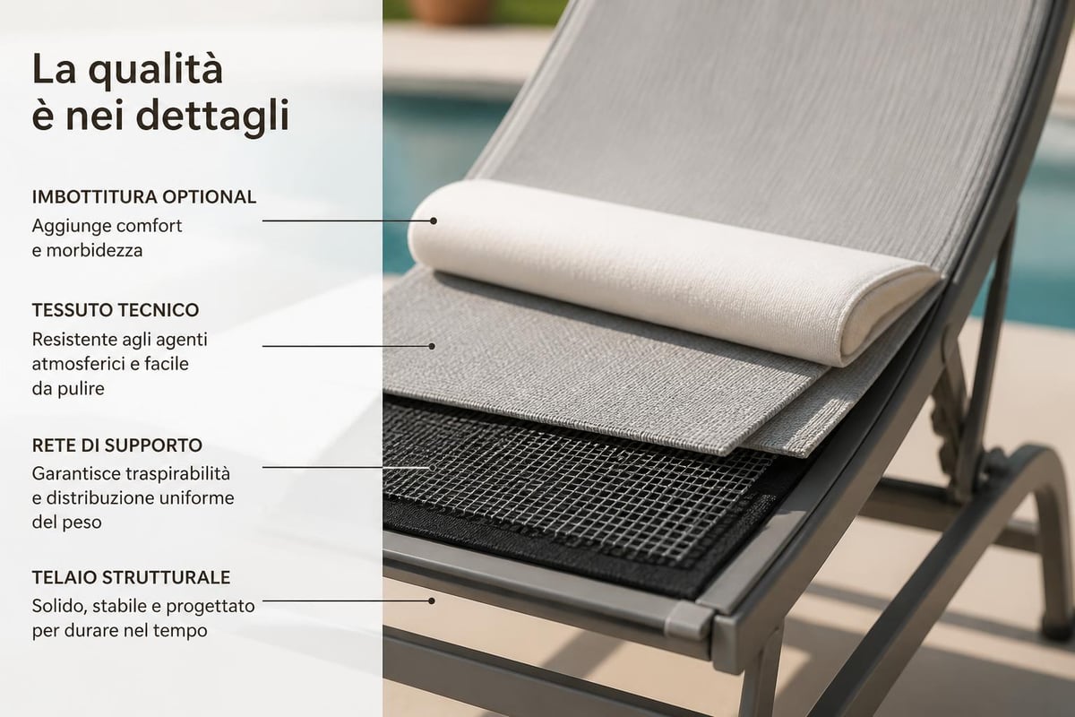 Layering tessuti sdraio